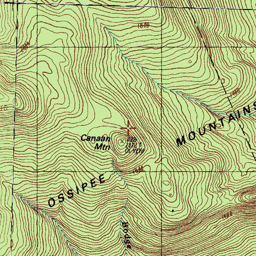 Topographic Map of Canaan Mountain, NH