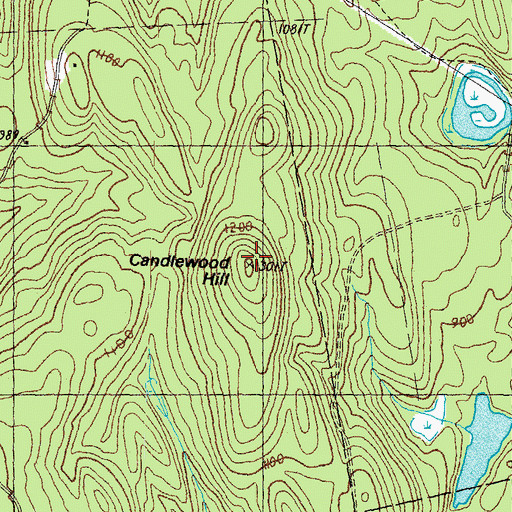 Topographic Map of Candlewood Hill, NH