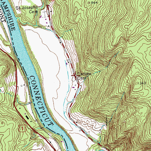 Topographic Map of Carbee Cemetery, NH