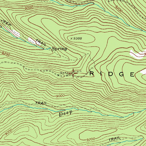 Topographic Map of Aspen Ridge, AZ