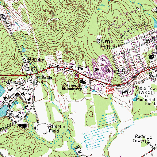 Topographic Map of Carmelite Monastery, NH