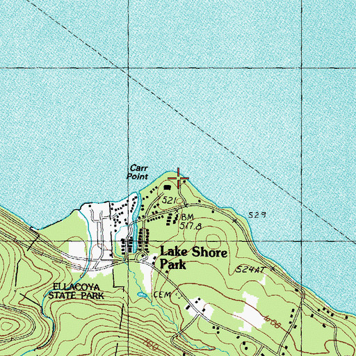 Topographic Map of Carr Point, NH