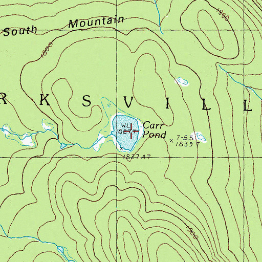Topographic Map of Carr Pond, NH