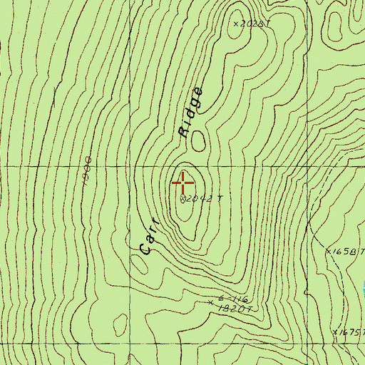 Topographic Map of Carr Ridge, NH