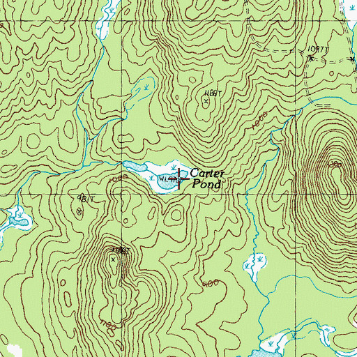 Topographic Map of Carter Pond, NH