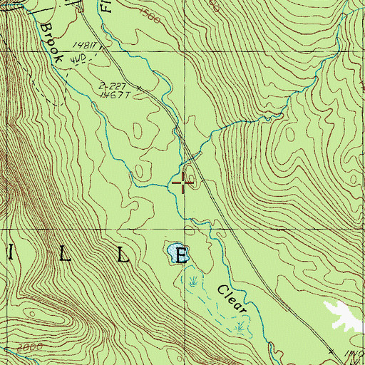 Topographic Map of Cascade Brook, NH