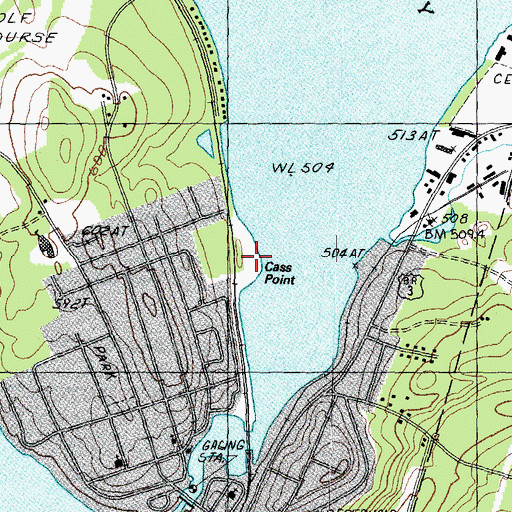 Topographic Map of Cass Point, NH