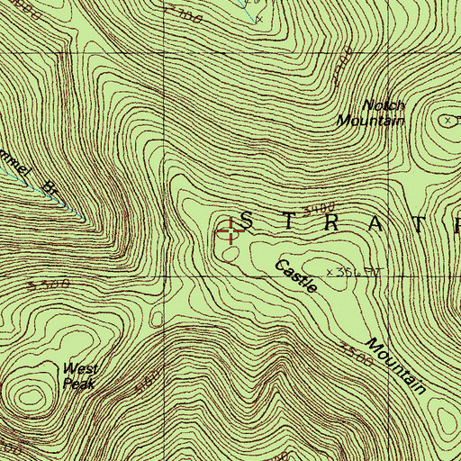 Topographic Map of Castle Mountain, NH