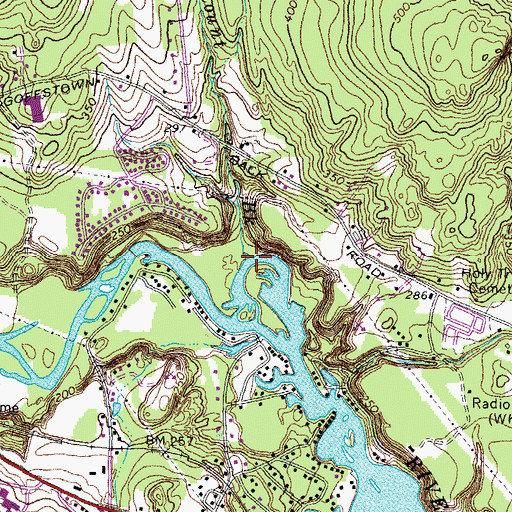 Topographic Map of Catamount Brook, NH