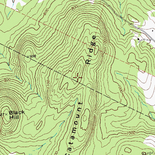 Topographic Map of Catamount Ridge, NH