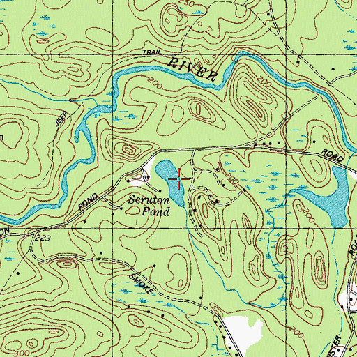 Topographic Map of Scruton Pond, NH