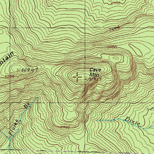 Topographic Map of Cave Mountain, NH
