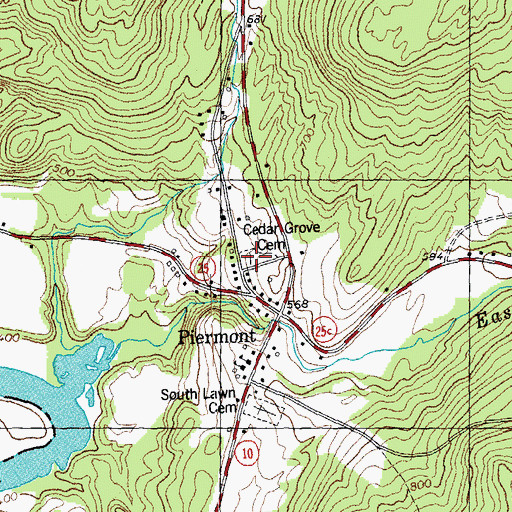 Topographic Map of Cedar Grove Cemetery, NH