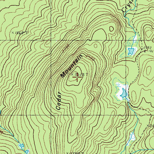 Topographic Map of Cedar Mountain, NH