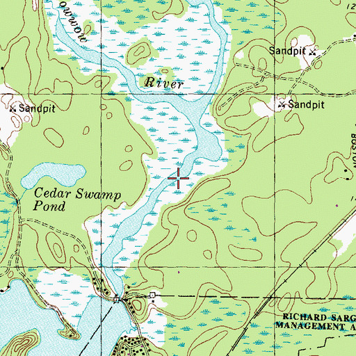 Topographic Map of Cedar Swamp Pond, NH