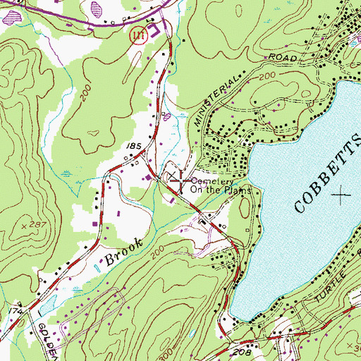 Topographic Map of Cemetery on the Plains, NH