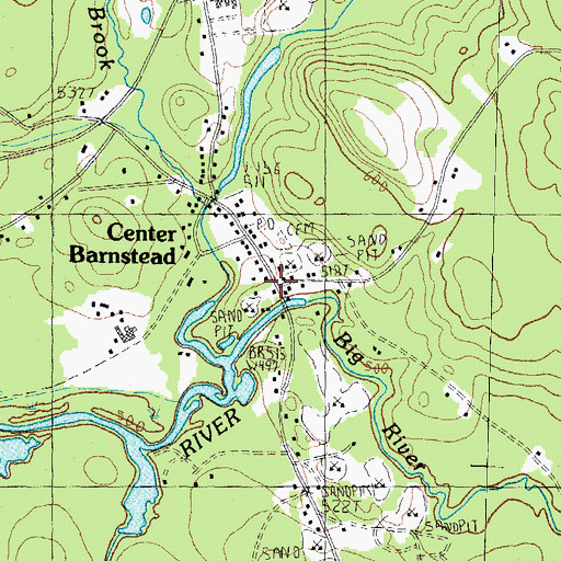 Topographic Map of Center Barnstead, NH