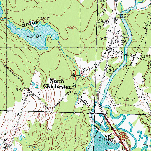Topographic Map of Chichester Central School, NH