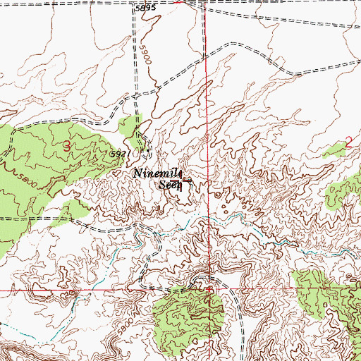 Topographic Map of Ninemile Seep, AZ