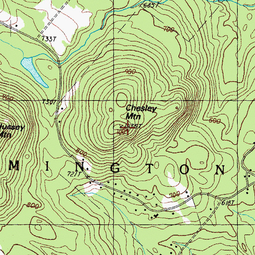 Topographic Map of Chesley Mountain, NH