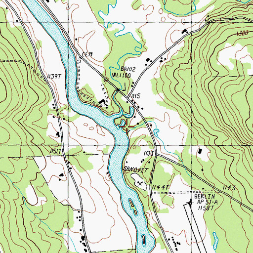 Topographic Map of Chickwolnepy Stream, NH