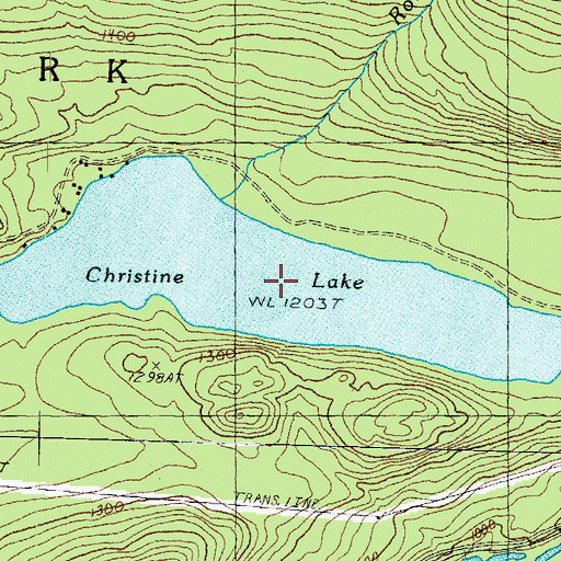 Topographic Map of Christine Lake, NH
