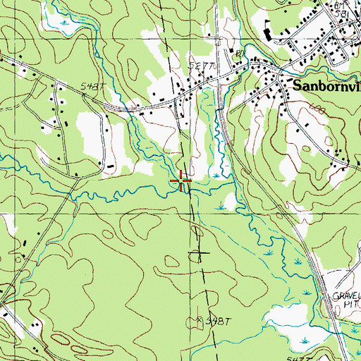Topographic Map of Churchill Brook, NH