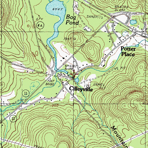 Topographic Map of Cilleyville, NH