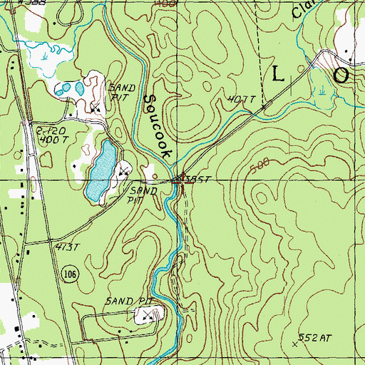 Topographic Map of Clark Brook, NH