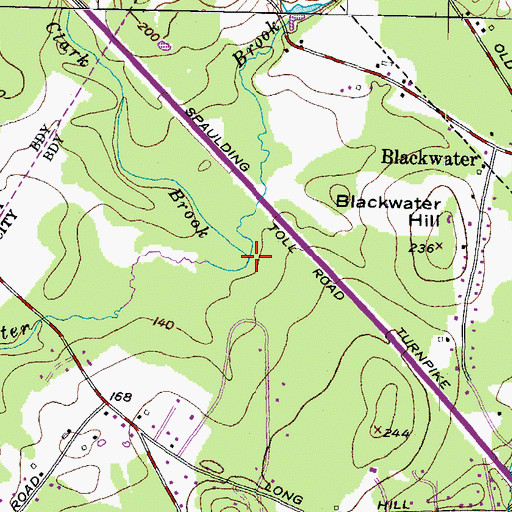 Topographic Map of Clark Brook, NH