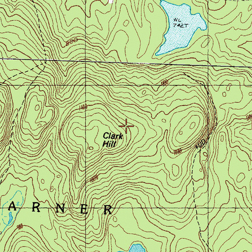 Topographic Map of Clark Hill, NH