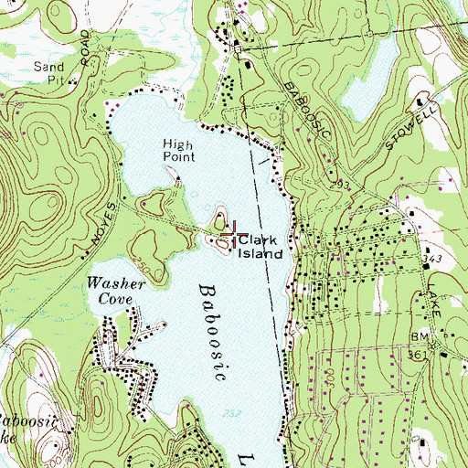 Topographic Map of Clark Island, NH