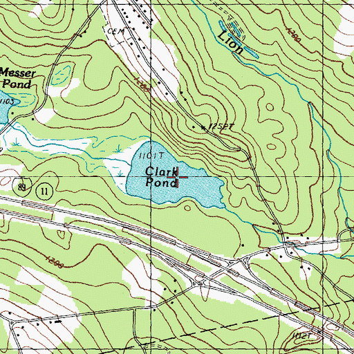 Topographic Map of Clark Pond, NH
