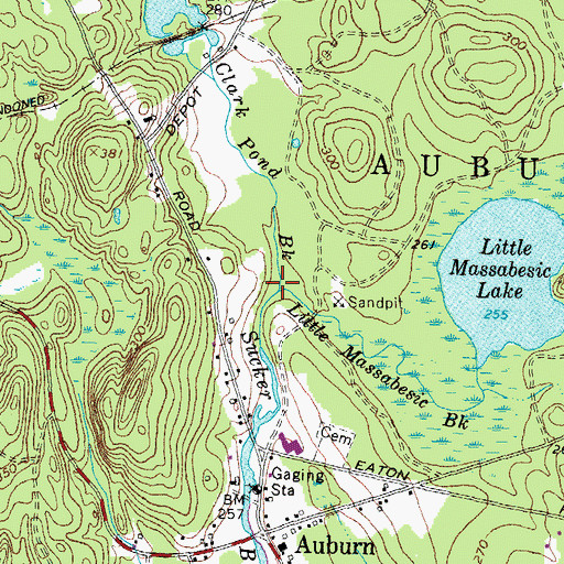 Topographic Map of Clark Pond Brook, NH