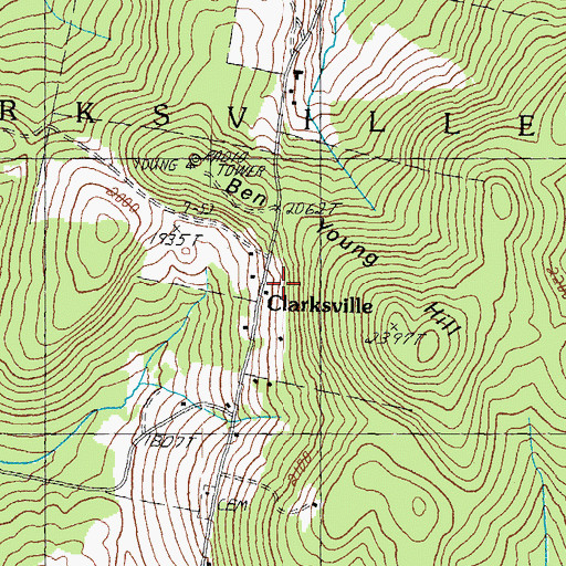 Topographic Map of Clarksville Town Hall, NH
