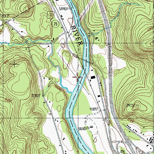 Topographic Map of Clay Brook, NH
