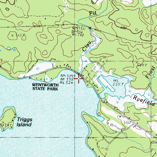 Topographic Map of Clay Pit Brook, NH