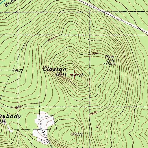 Topographic Map of Closton Hill, NH