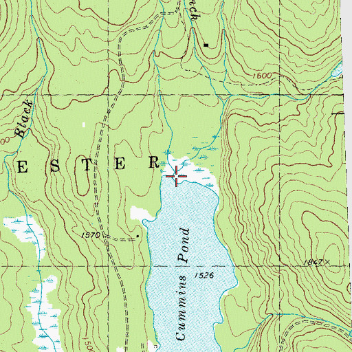 Topographic Map of Clough Branch, NH