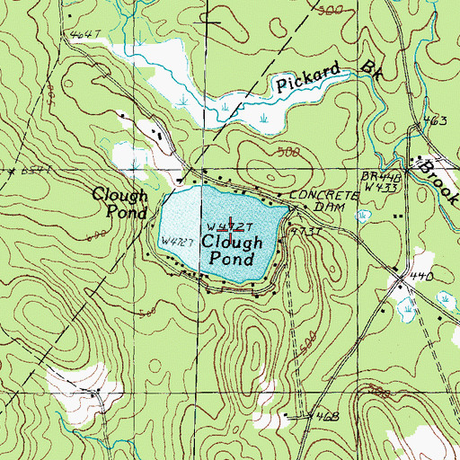Topographic Map of Clough Pond, NH