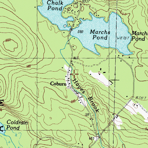 Topographic Map of Coburn, NH