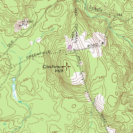Topographic Map of Cochran Hill, NH