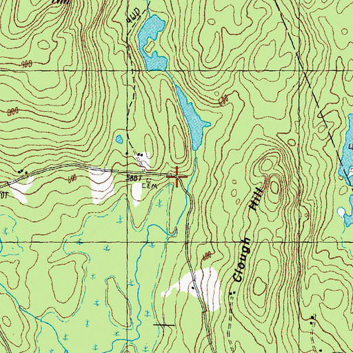 Topographic Map of Colby Cemetery, NH