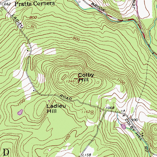 Topographic Map of Colby Hill, NH