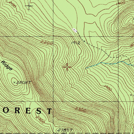 Topographic Map of Cold Brook, NH