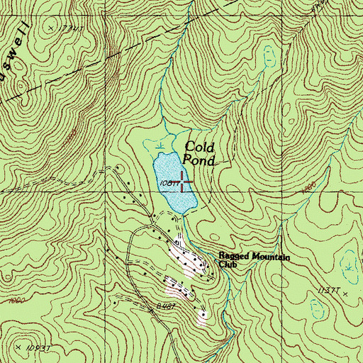 Topographic Map of Cold Pond, NH