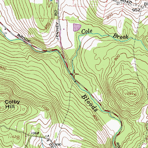 Topographic Map of Cole Brook, NH