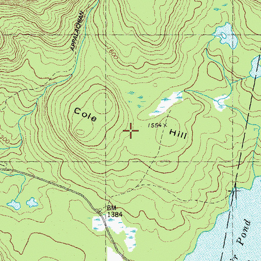 Topographic Map of Cole Hill, NH