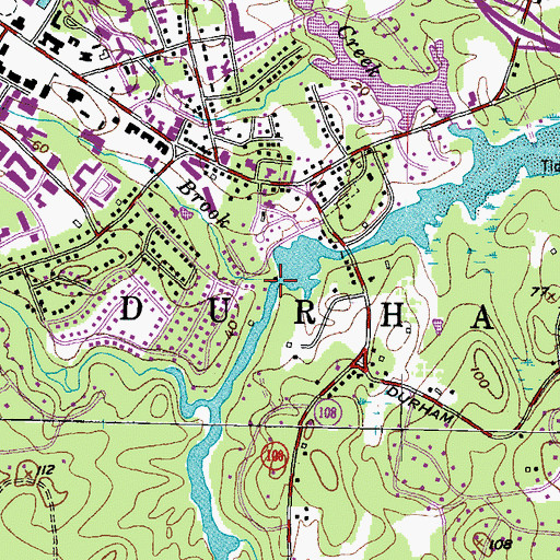 Topographic Map of College Brook, NH