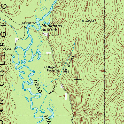 Topographic Map of College Farm, NH